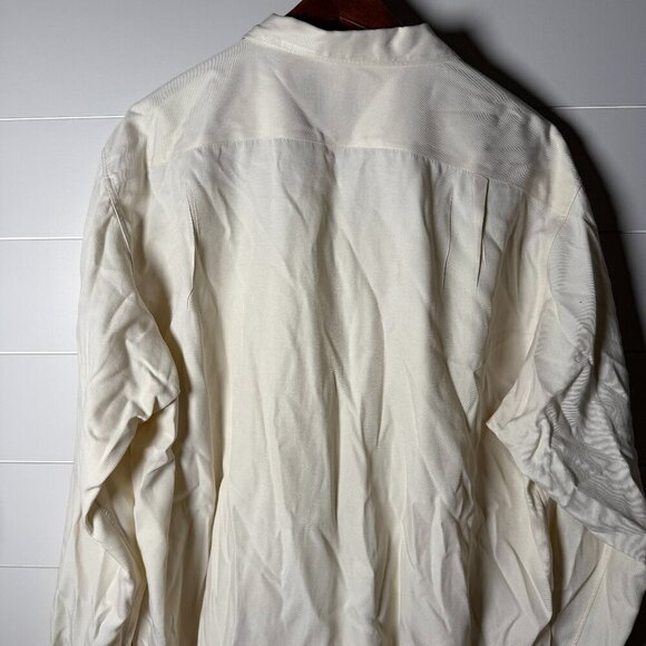 Polo Ralph Lauren Bonnard Mens XXL Button Up Bonnard Silk Blend Off White/Beige - Picture 4 of 6